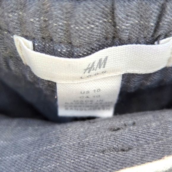 H&M Women's Stretch Waist Gray Drawstring Pants - Size 10 Excellent Condition - Picture 4 of 6